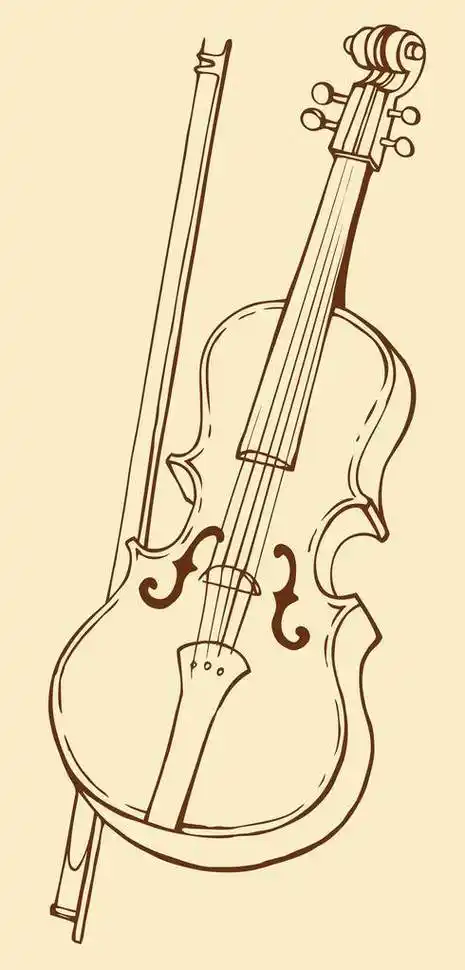 小提琴简笔画 小提琴简笔画简单