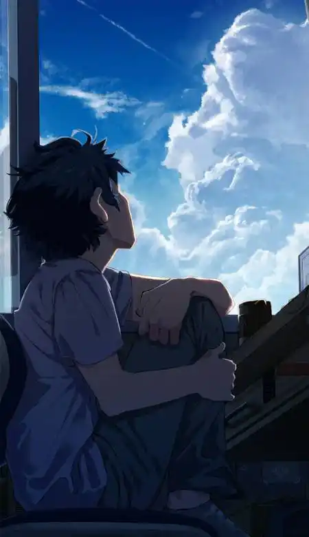 仰望天空二次元无水印动漫壁纸高清仰望的二次元手机壁纸