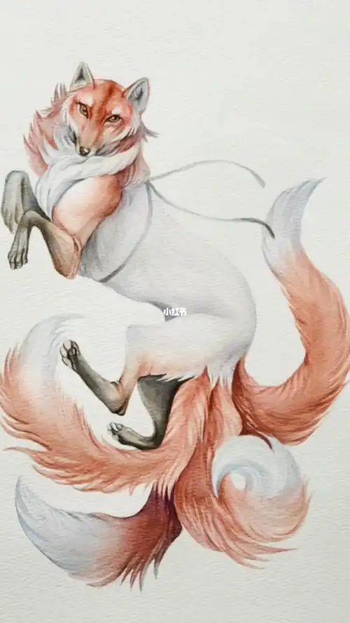 小狐狸神兽手绘过程