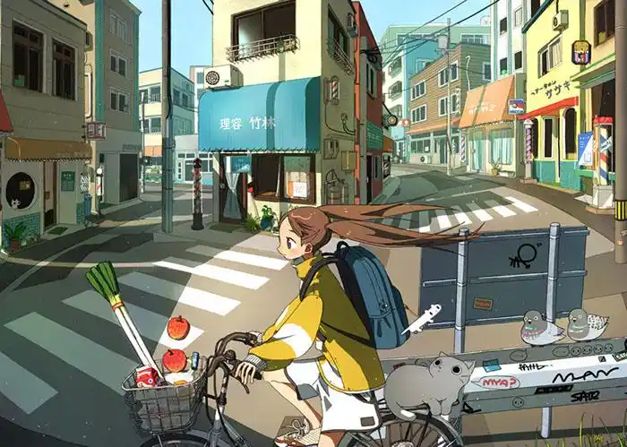 漫画风格插画作品欣赏,人物场景插画图