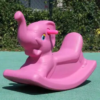 小木马儿童摇防摔塑料摇木马防侧翻婴幼儿宝宝户外玩具特别版粉色小象