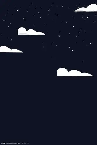 关键词:黑夜星空扁平卡通背景 黑夜 星空 夜空 星星 白云 卡通 简约