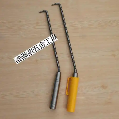 扎钩螺纹桩心钢耐敲打扎丝钩精品不锈钢钢筋扎勾钢筋钩桩心钢全长28cm