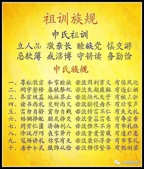 申氏家谱大全!申家人转起!