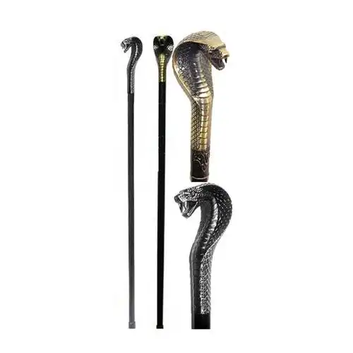 万圣节沉睡魔咒魔杖蛇头拐杖权杖国王权杖骷髅金属魔法师武器