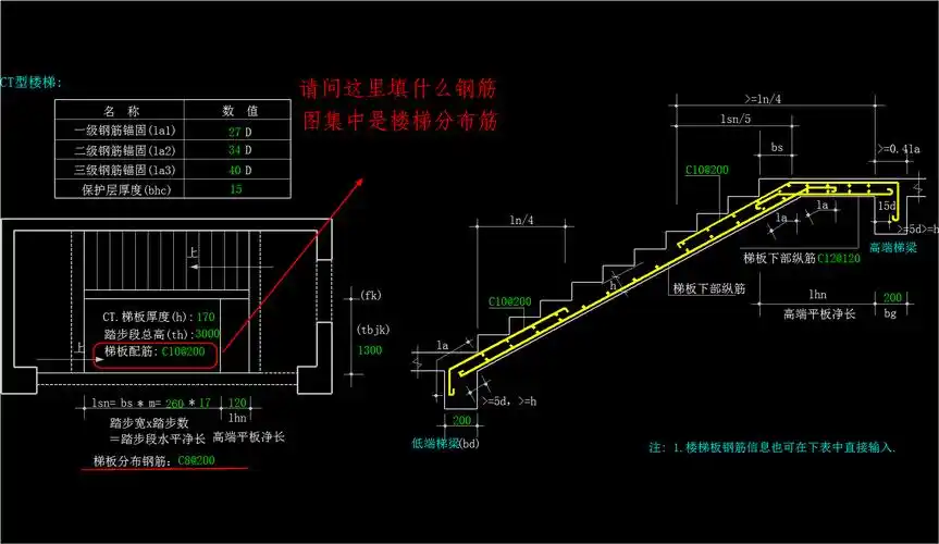 ggj单构件楼梯钢筋问题