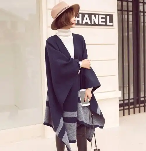 冬季斗篷如何搭配衣服好看?韩版披肩斗篷外套穿搭甜美显气质