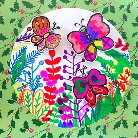 蝴蝶儿童画蝴蝶儿童画彩色