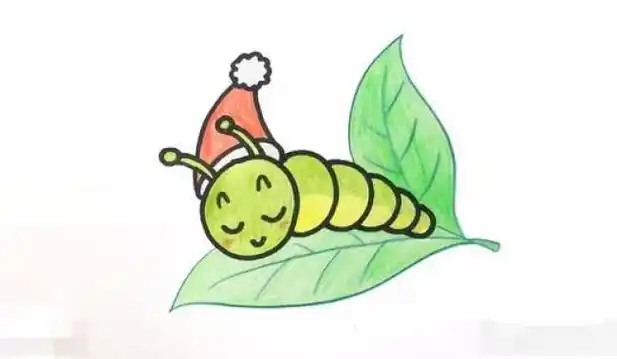 可爱的小青虫简笔画画法小青虫怎么画青虫儿童画教程