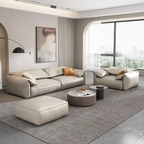 依兰大象耳朵真皮沙发头层牛皮现代简约意式轻奢小户型客厅家具皮沙发