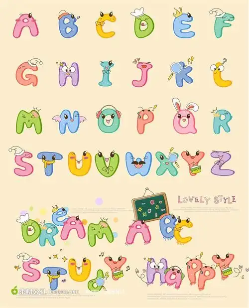 可爱的英文字体