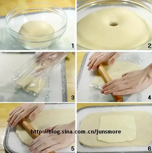 日记 超详细攻略---丹麦面包面团 制作过程:  1,把所有材料揉成面团