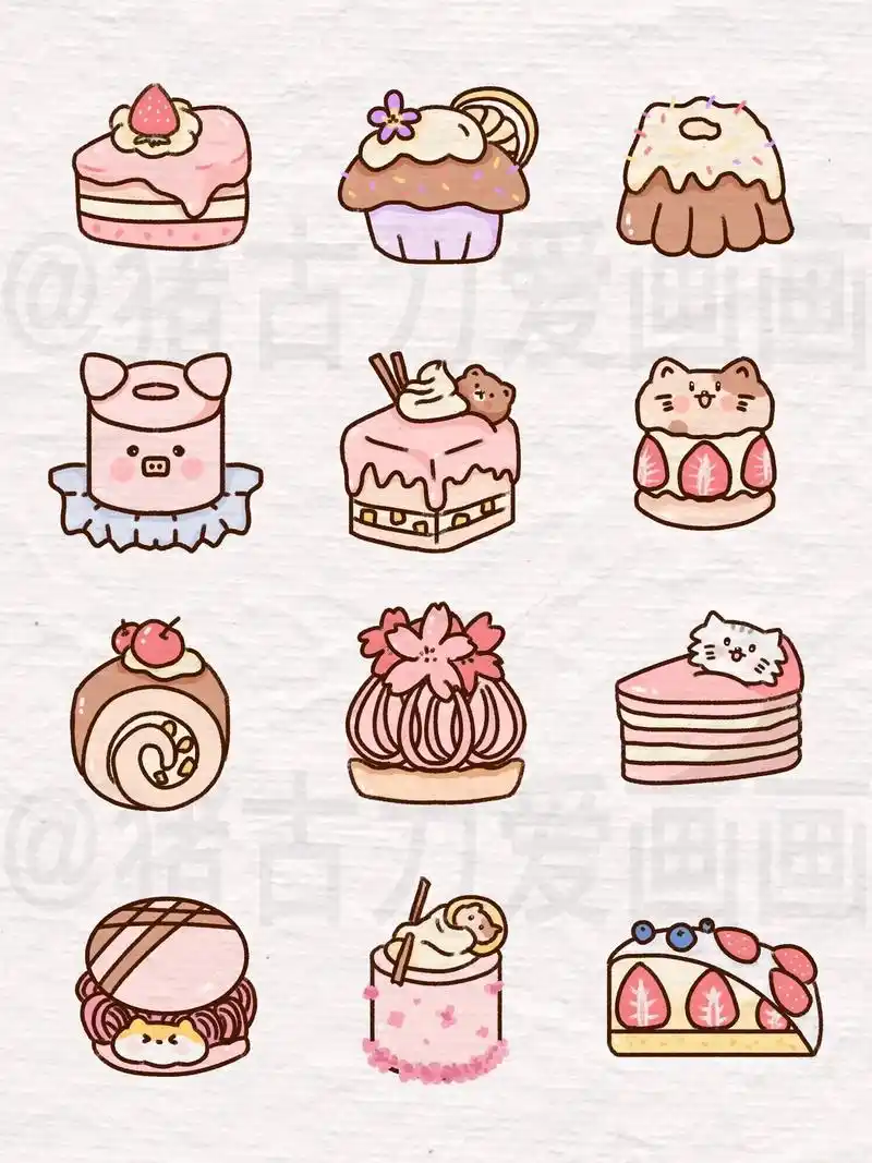 千层蛋糕… 软乎乎的 很好画哦 #简笔画 #一起学画画 #可爱卡通 #手帐