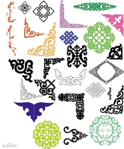 一些蒙古图案(矢量图)