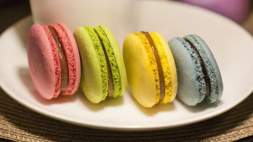 法国甜点马卡龙诱人美食电脑桌面壁纸