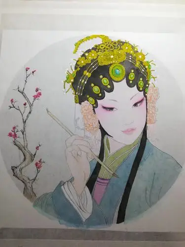 工笔戏子|插画|创作习作|是阿雨酱啊 - 临摹作品 - 站酷 (zcool)