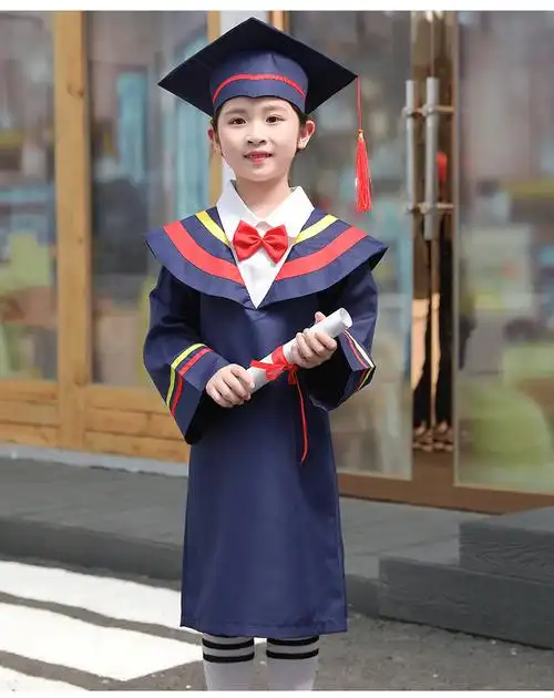 儿童博士服儿童博士服幼儿园学士服毕业照服装拍照博士帽小学毕业礼服