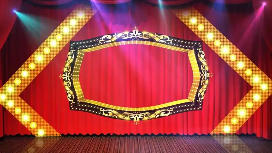 4k大上海百老汇脱口秀背景视频脱口秀舞台背景