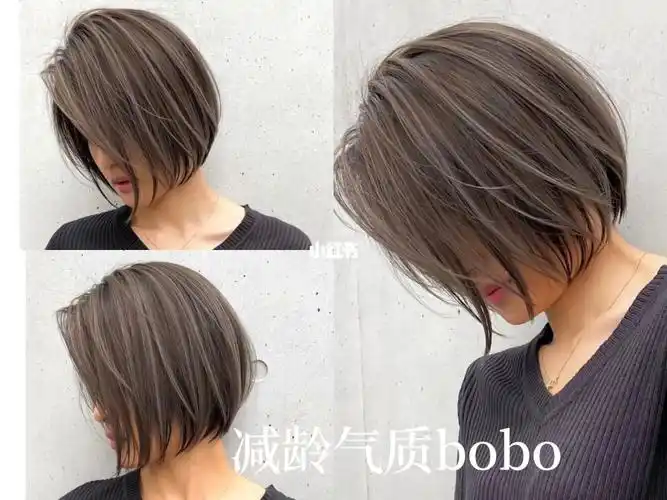 方脸 长脸 倒三角脸凸显五官精致和立体 主要减龄#短发  #减龄发型