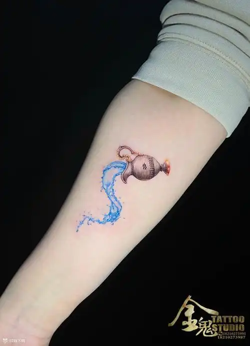 手臂水瓶座纹身图案大全 - 纹身大咖