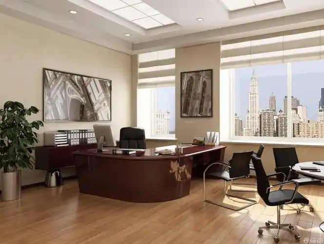 简约公司背景墙洛可可壁纸效果图