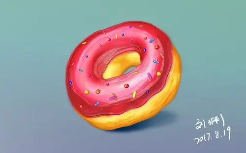 甜甜圈练习|插画|插画习作|小毛140316 - 原创作品 - 站酷 (zcool)