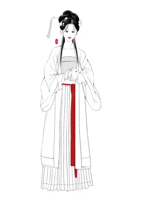 古风女子线稿15/100|插画|创作习作|烟雨墨蕊 - 原创作品 - 站酷