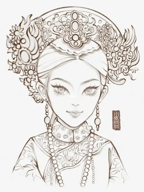 皇后娘娘线稿预告