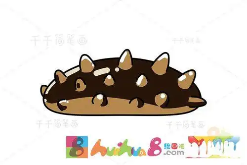 卡通海参怎么画简笔画 简笔画图片大全-普车都