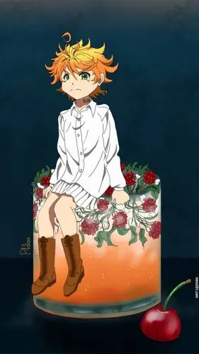 约定的梦幻岛女主角触角艾玛短发手机壁纸图片集(3)