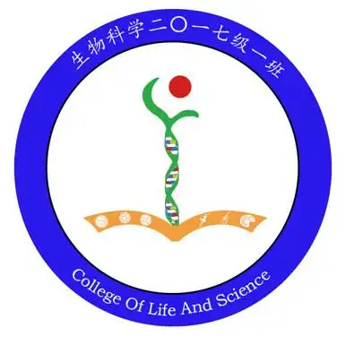 生物科学初升的太阳dna双螺旋班徽设计图