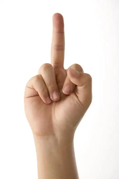 这样竖中指会惹祸的!