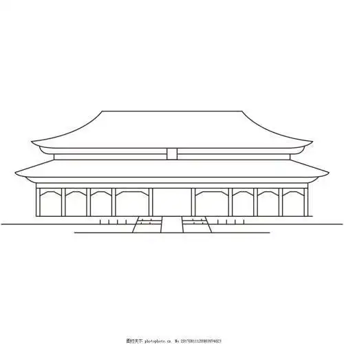 清朝皇宫的简笔画