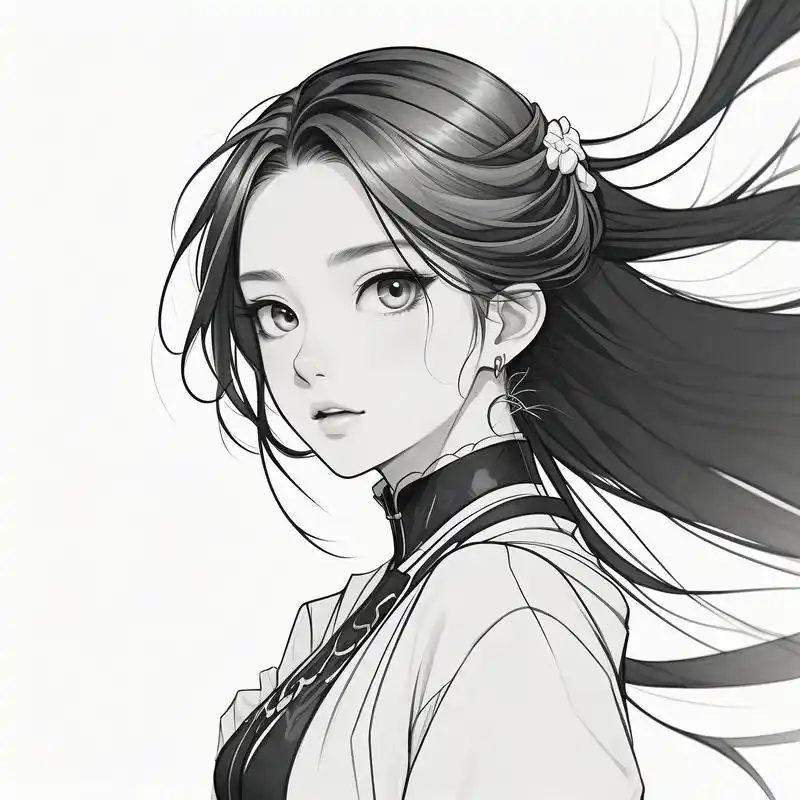 黑白动漫女头,做最酷的自己90 今天是一组黑白动漫女头,每张都好