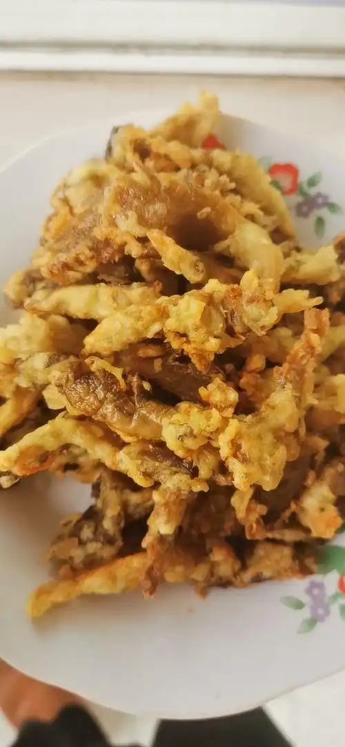 酥脆炸平菇的做法