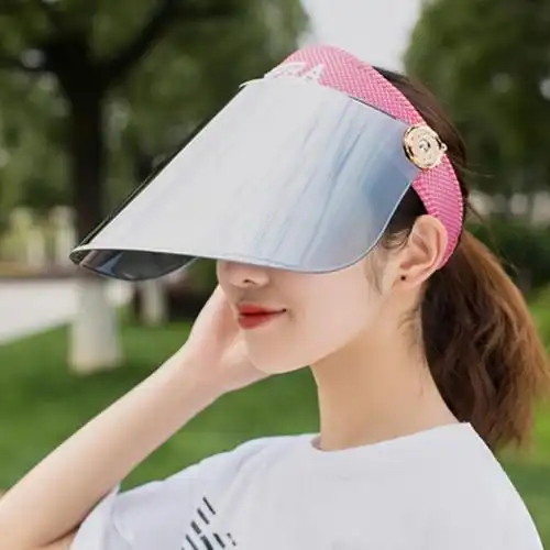 夏天防紫外线太阳帽女士夏季骑车遮脸防晒遮阳帽男电动车空顶帽子中国