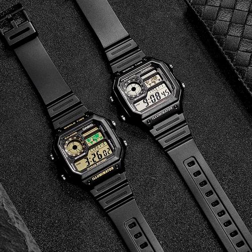 防水电子表ae1200wh礼物casio卡西欧运动手表男复古小方块学生款