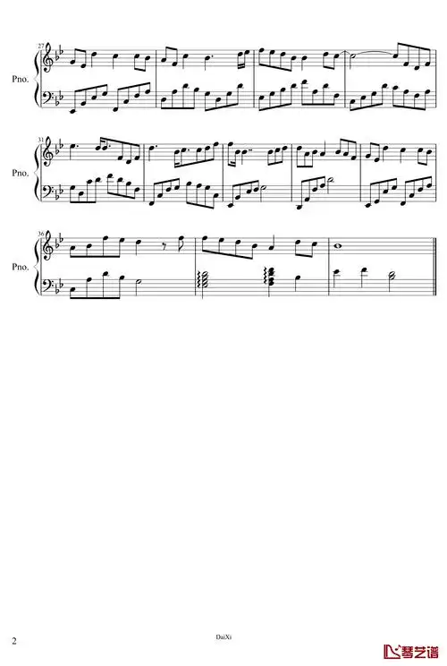 样young钢琴谱-tfboys2