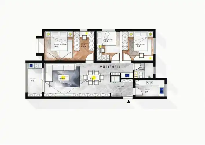 平面布局彩平图