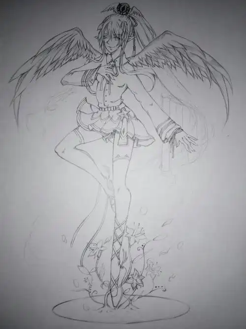 天使少女简笔画天使少女简笔画图片大全