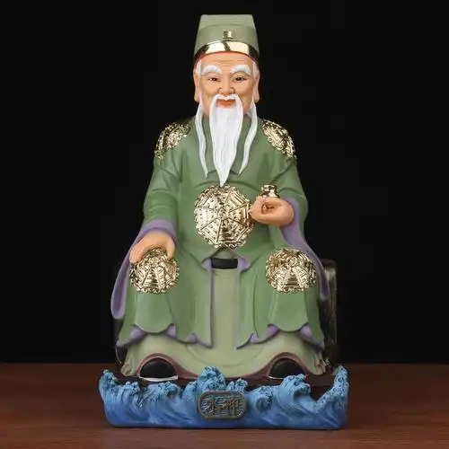 包邮12寸水神神像共工河伯水君祝融苟芒玄暝蓐摆件