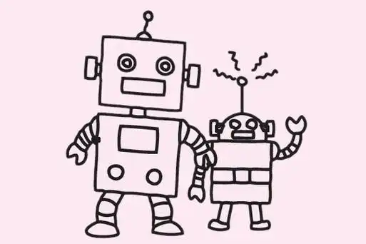机器人简笔画的画法步骤教程及图片大全