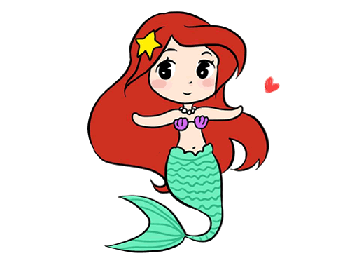 美人鱼简笔画画法
