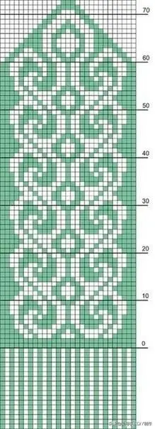 「针织图解」28个提花图案,织毛衣或者手套等都可以