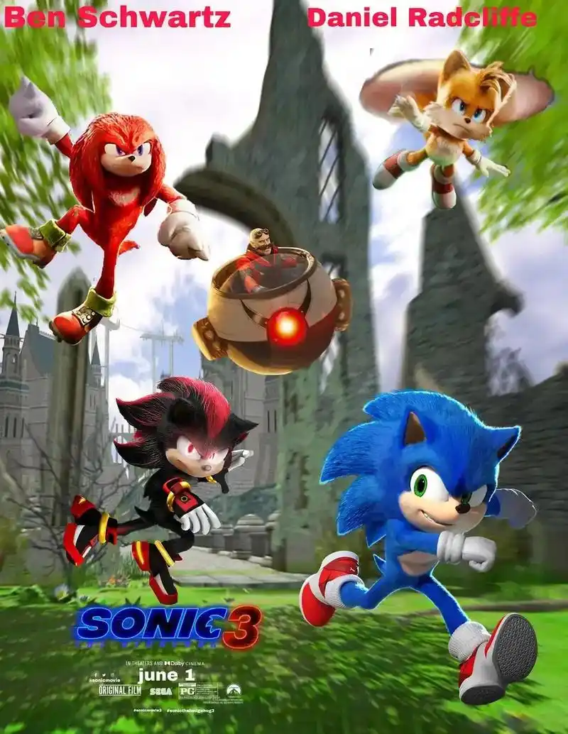 英文动画电影:刺猬索尼克.酷炫蓝色刺猬索尼克回来了!  8月 - 抖音