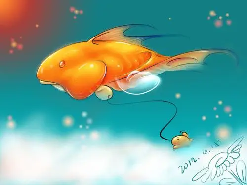 一只想飞的鱼,在梦想的天空下勇.