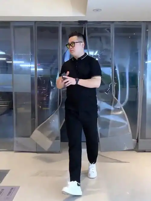 微胖男生穿搭夏季短袖t恤男帅气半袖体恤大码ins轻熟风polo衫整套