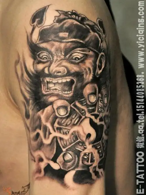 钟馗_纹身图案手稿图片_小刚的纹身作品集