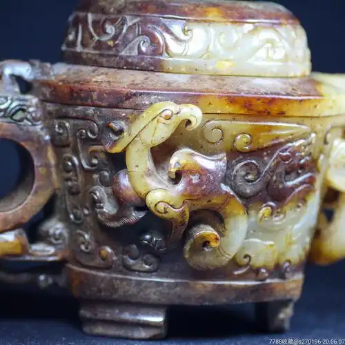 高古玉精品和田玉汉代玉香炉