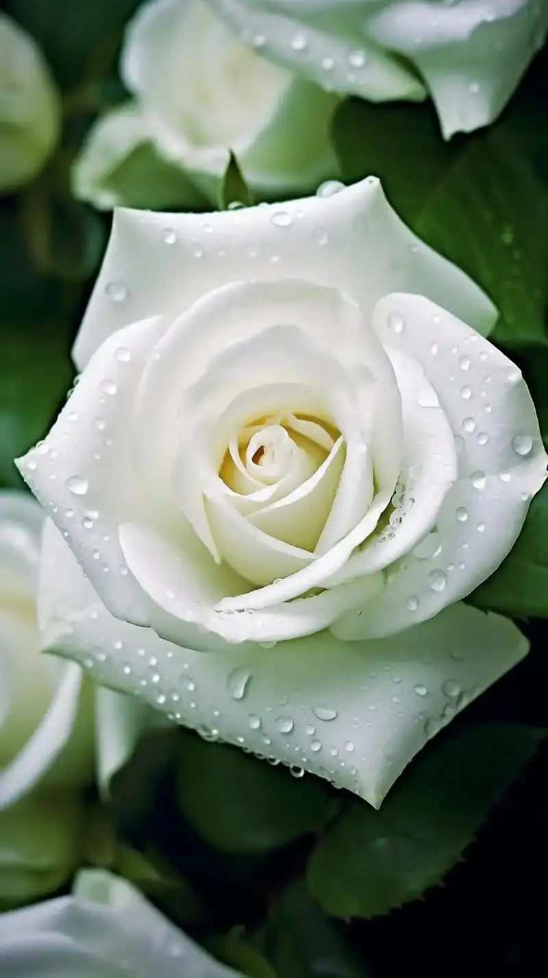 白玫瑰花语:我足以与你相配,你是唯一与我相配的人#好看的花一 - 抖音